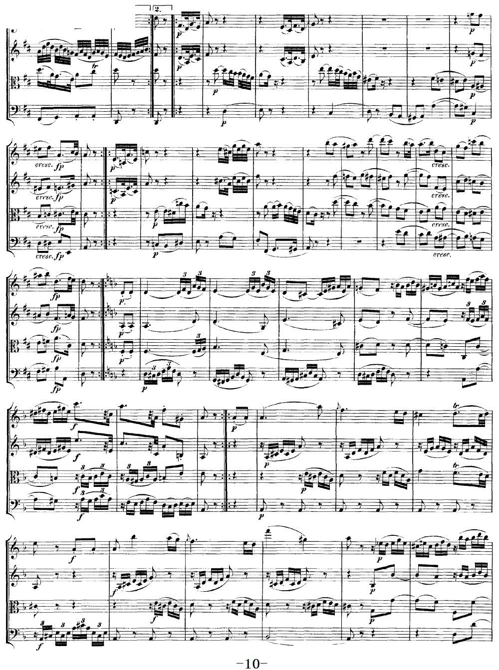 Mozart Quartet No 18 in A Major K 464()10