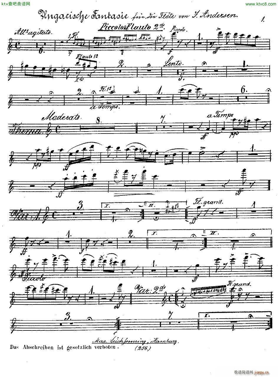 Andersen op 2 Ungarische Fantasie orch parts()24