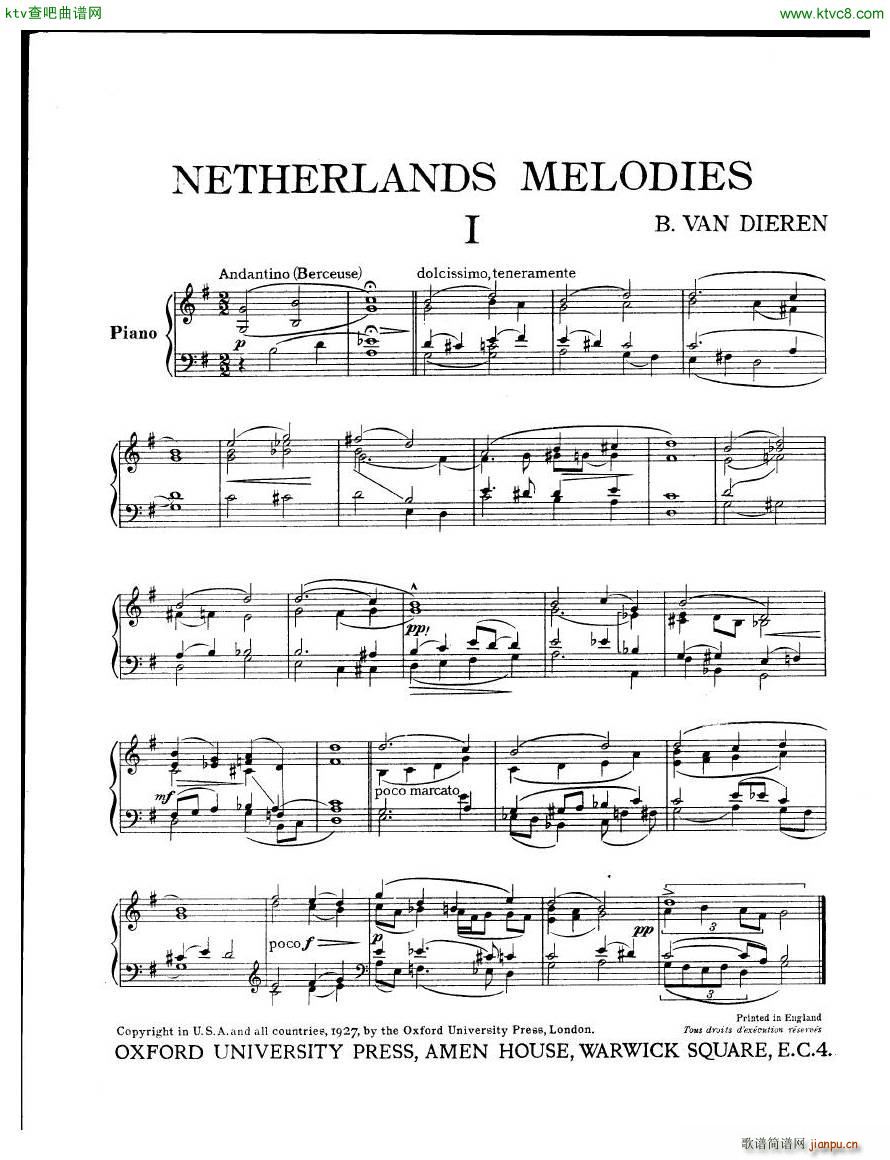 van Dieren Netherlands Melodies()1