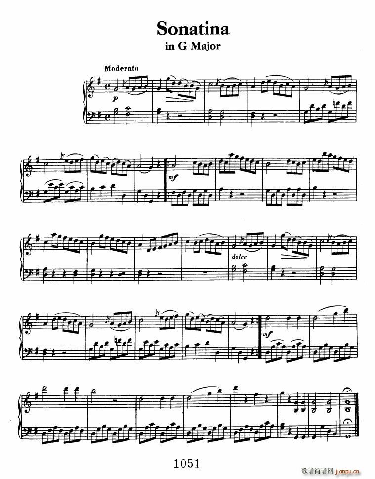 Beethoven Anh 5 Sonatina in G()1