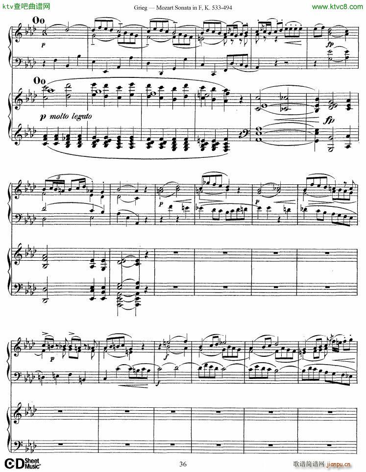 Grieg Sonata K 533 Mozart 2nd Piano Grieg()36