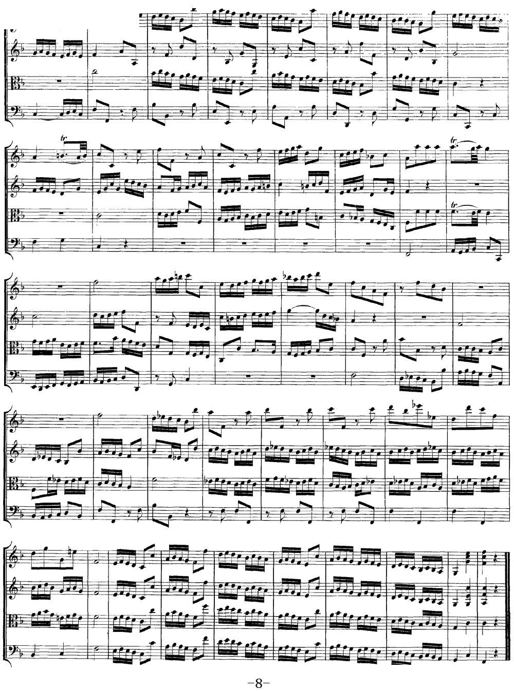 Mozart Quartet No 8 in F Major K 168()8