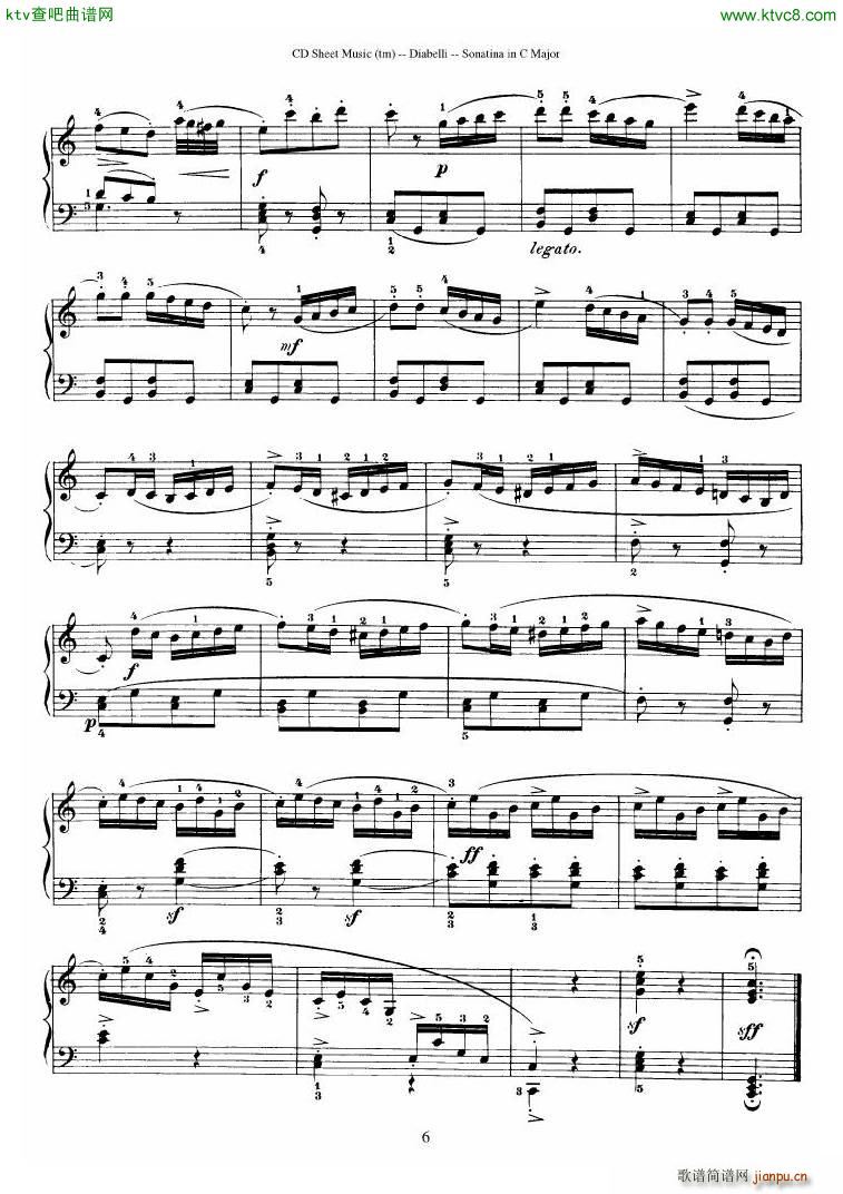 Diabelli Sonatinas Op 151 No 1 4 23P()11
