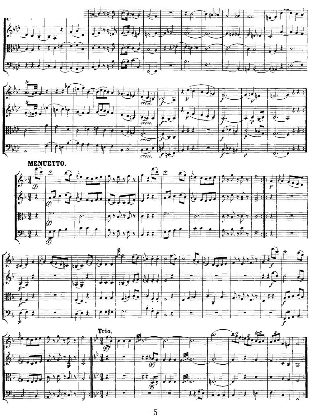 Mozart Quartet No 8 in F Major K 168()5