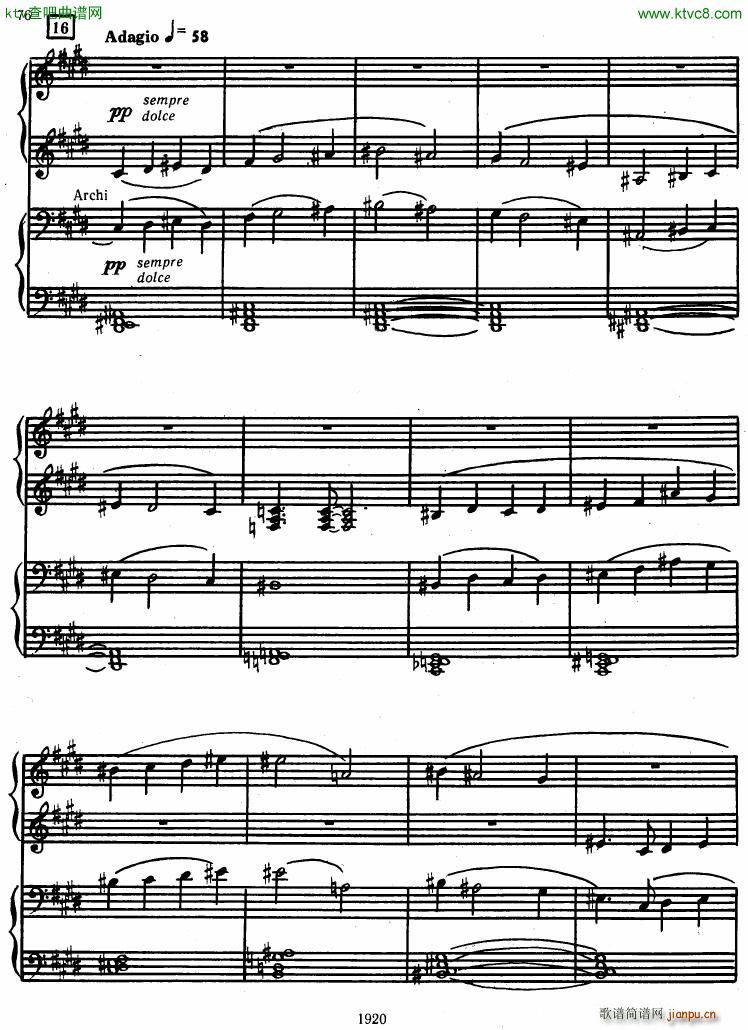 Honegger Symphony No 3 Liturgicheskaya 2 pianos ()14