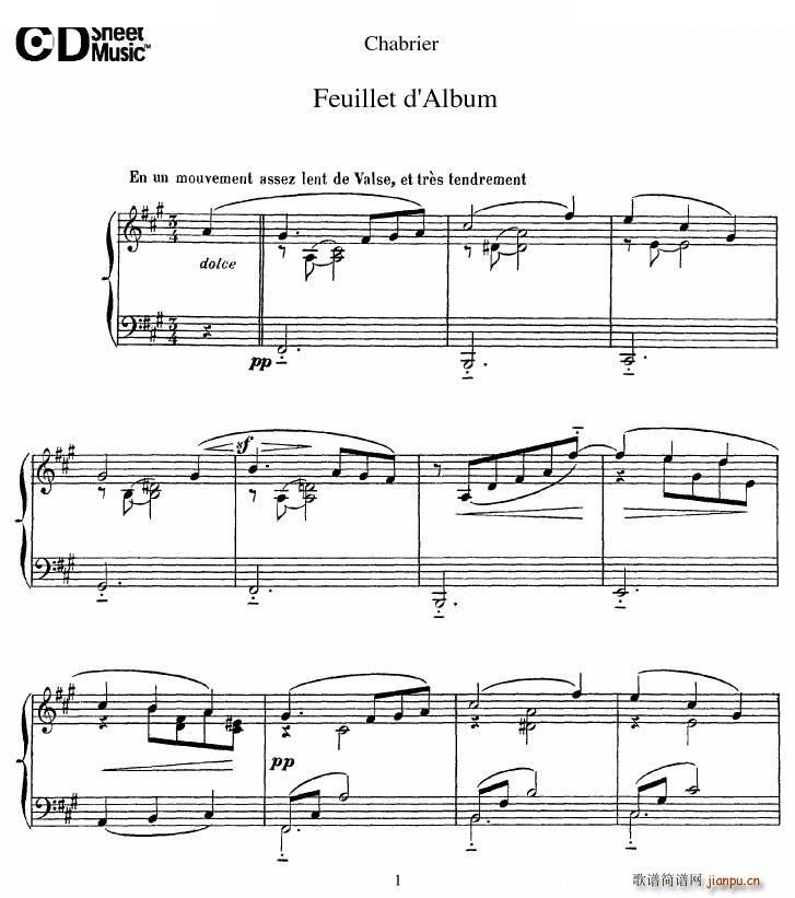 Chabrier Feuillet d lbum Feuillet d lbum(ʮּ)1