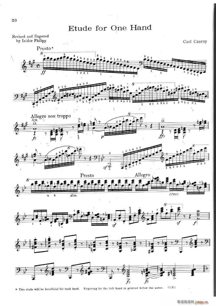czerny etude one hand()1