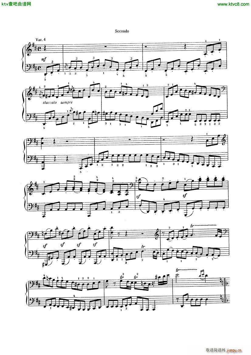 Beethoven op 74 Six Variations 4 hands()7