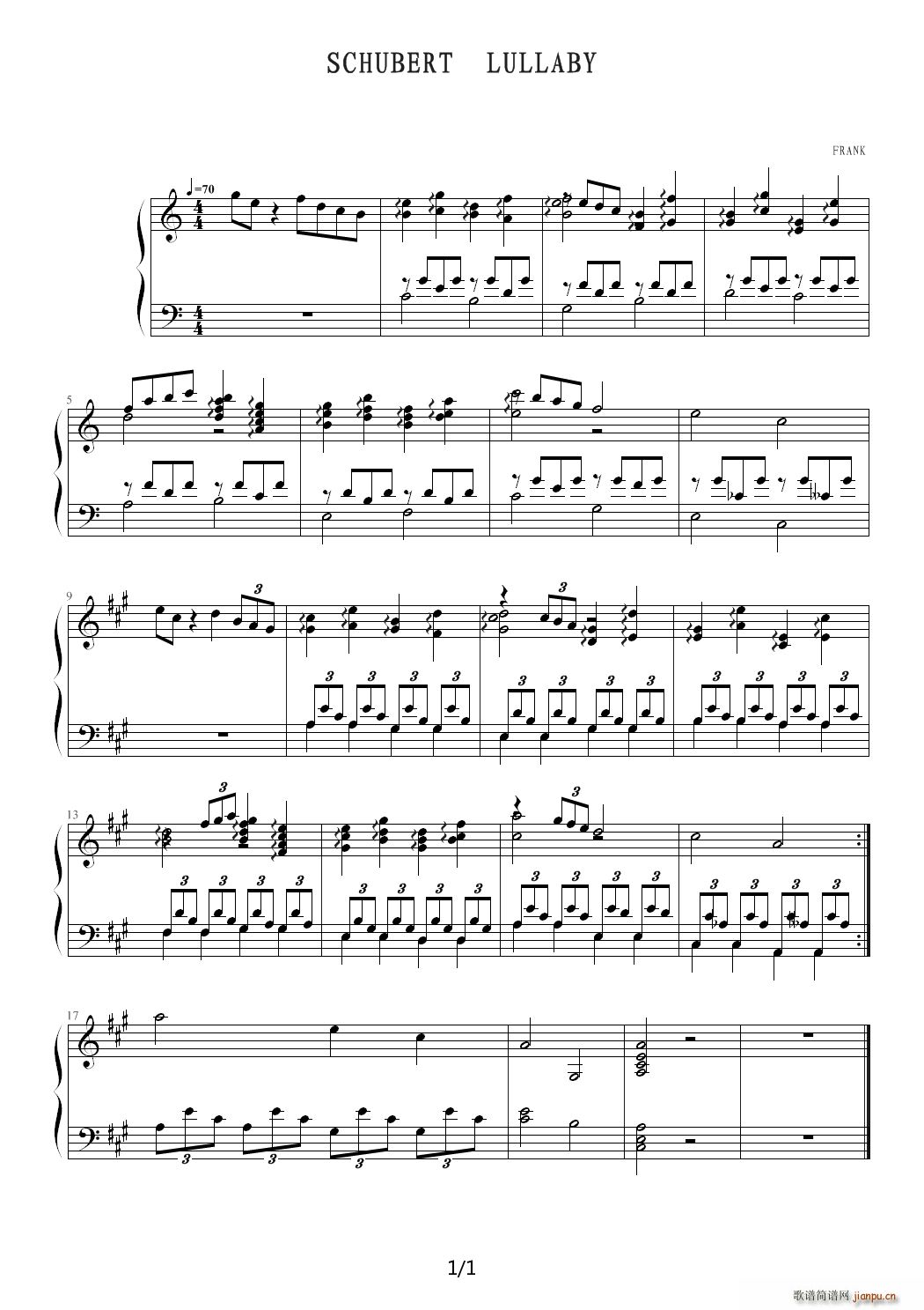 SCHUBERT LULLABY C()1