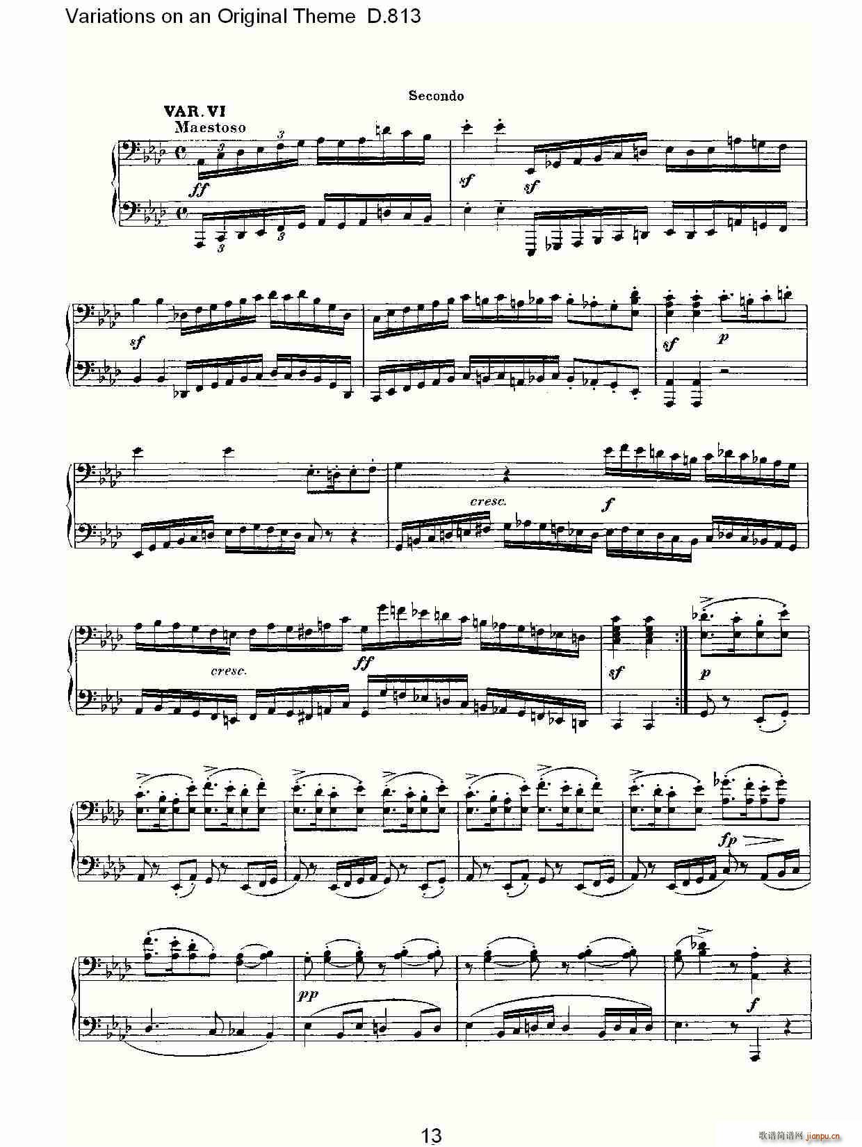 Variations on an Original Theme D.813(ʮּ)13
