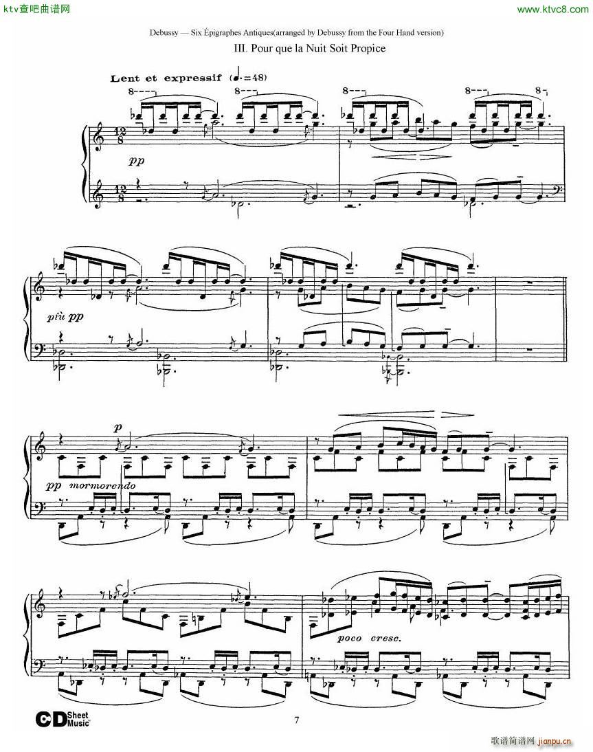 Debussy Sex pigraphes Antique 1 Piano()7