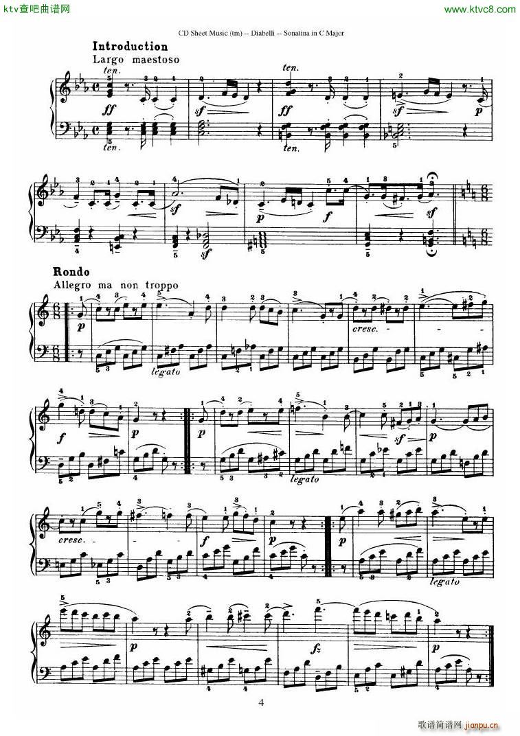 Diabelli Sonatinas Op 151 No 1 4 23P()21