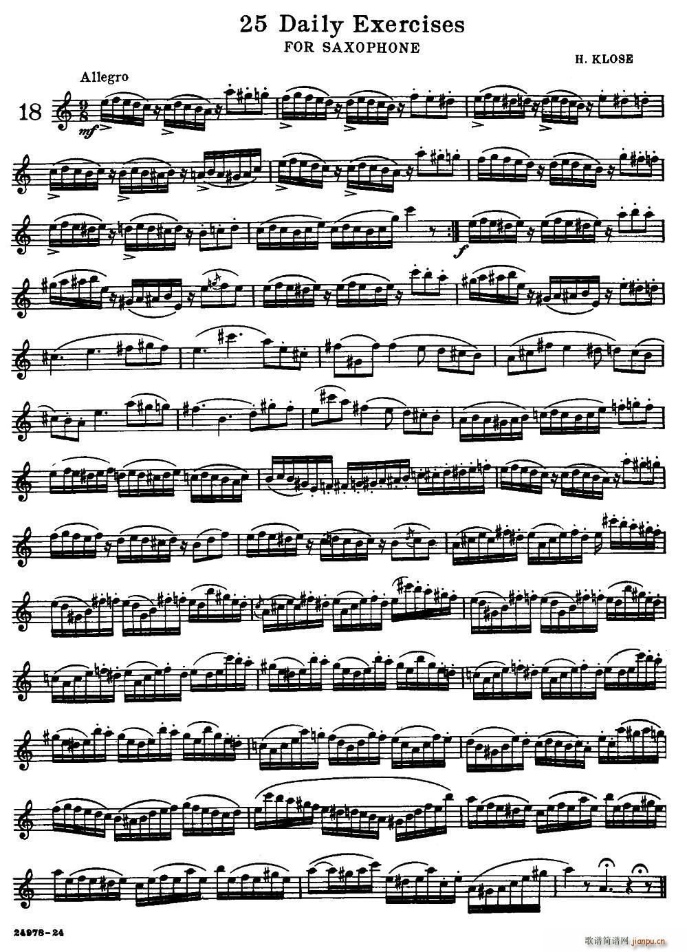 25 Daily Exercices for Saxophone 18 25(ʮּ)1
