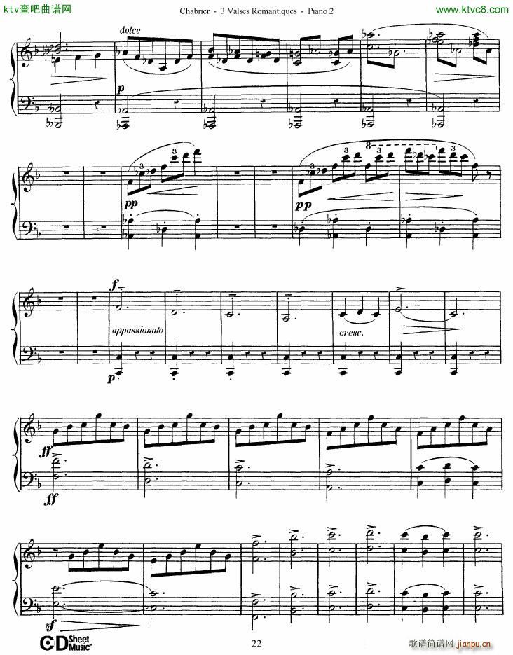 Chabrier 3 Valses Romantiques Piano 2()22