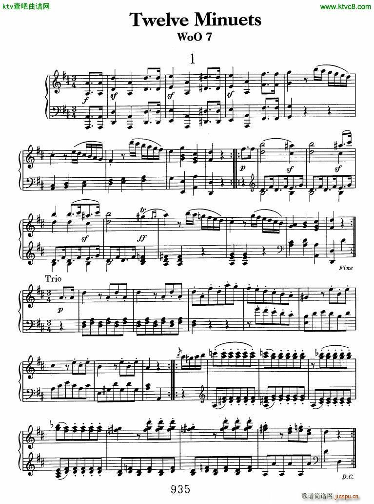 Beethoven WoO 7 12 Minuets()1