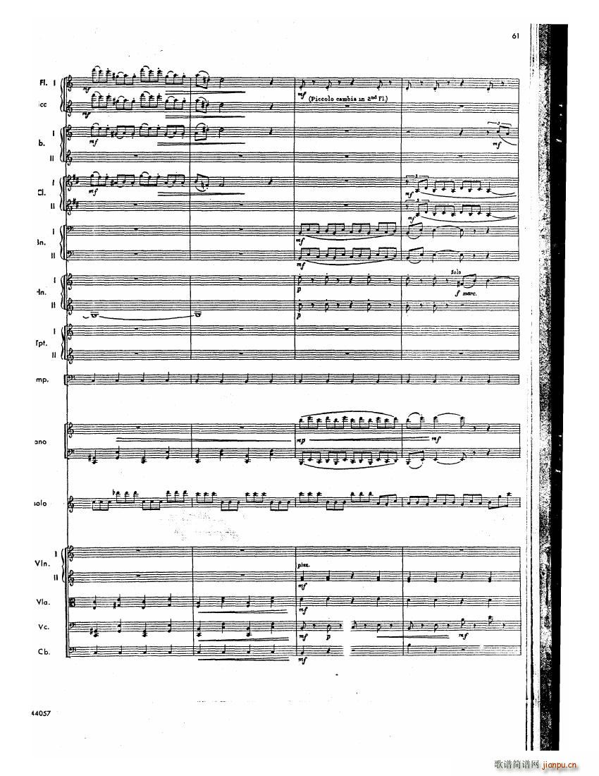 Barber op 14 Violin Concerto Score ()20