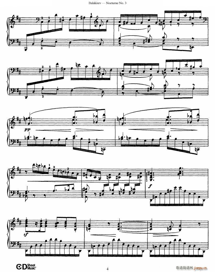 Balakirev Nocturne No 3 Nocturne No 3(ʮּ)1