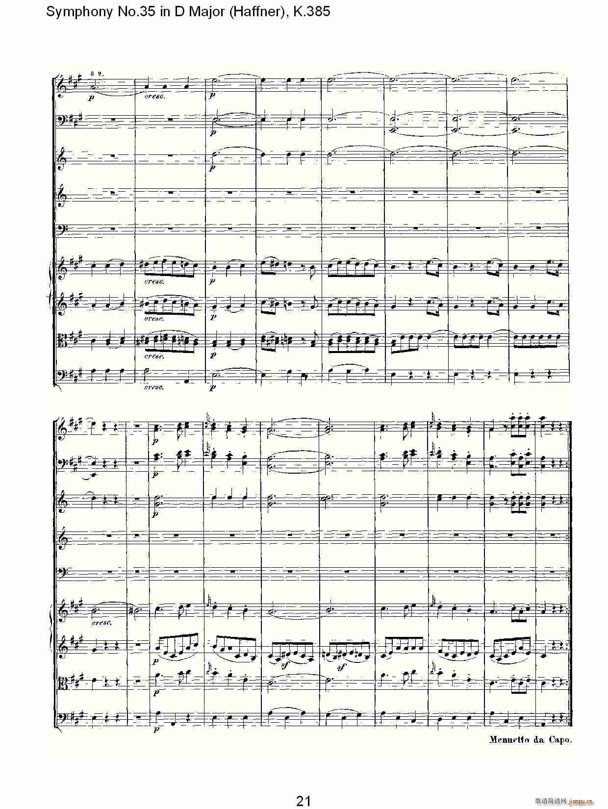 Symphony No.35 in D Major, K.385(ʮּ)21