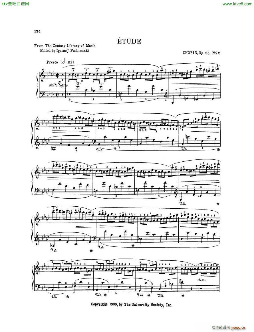 Chopin Op 25 No 2 tude in F minor()1