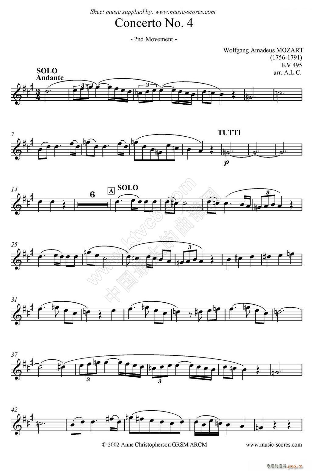Mozart Concerto KV495 No 4 2st ˹(ʮּ)1