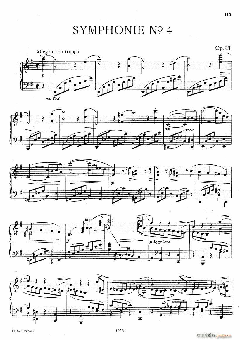 Brahms op 98 Singer Symphonie Nr 4()1