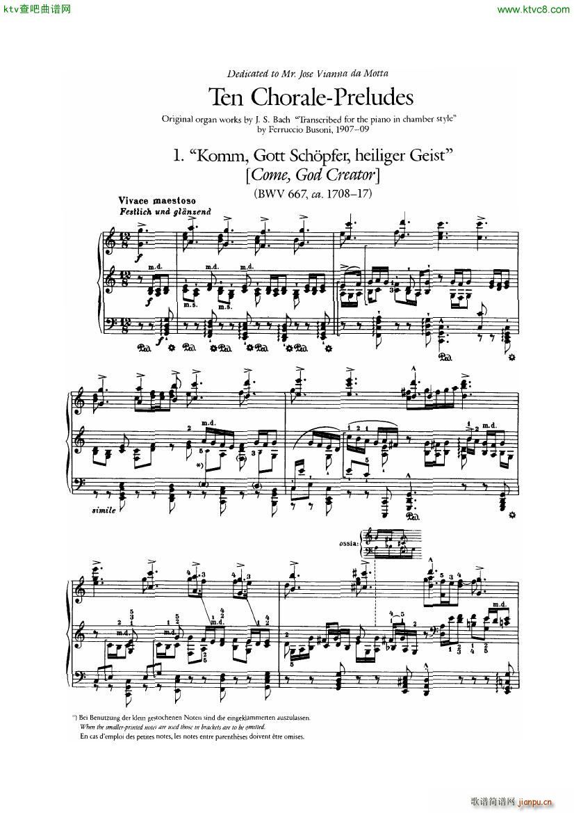 Bach Busoni Ten Chorale Preludes()1