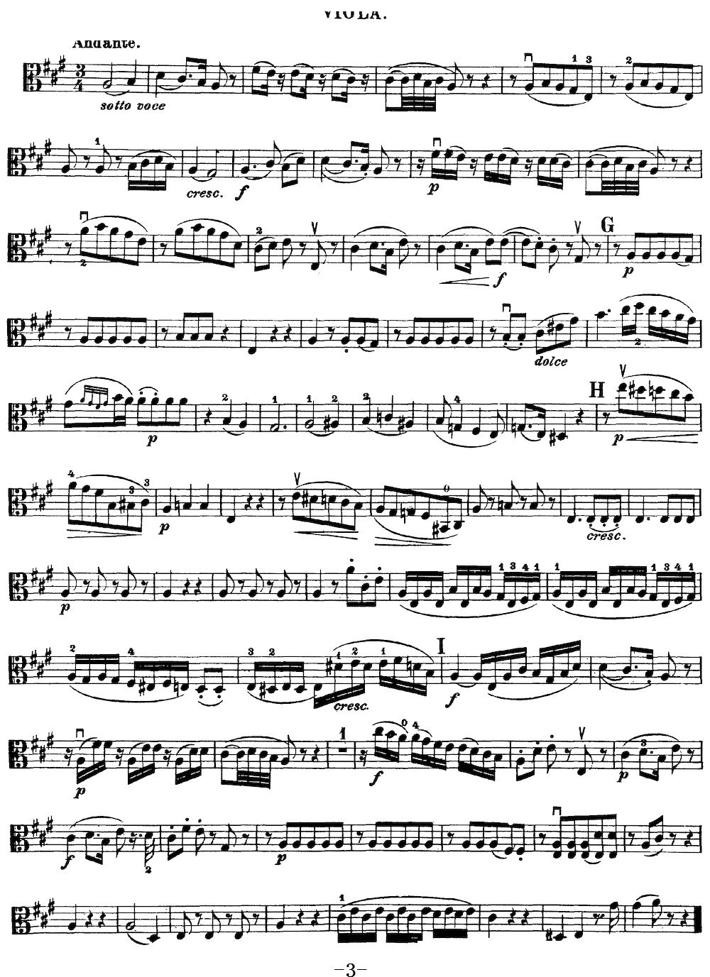 Mozart Quartet No 21 in D Major K 575 Viola(ʮּ)3