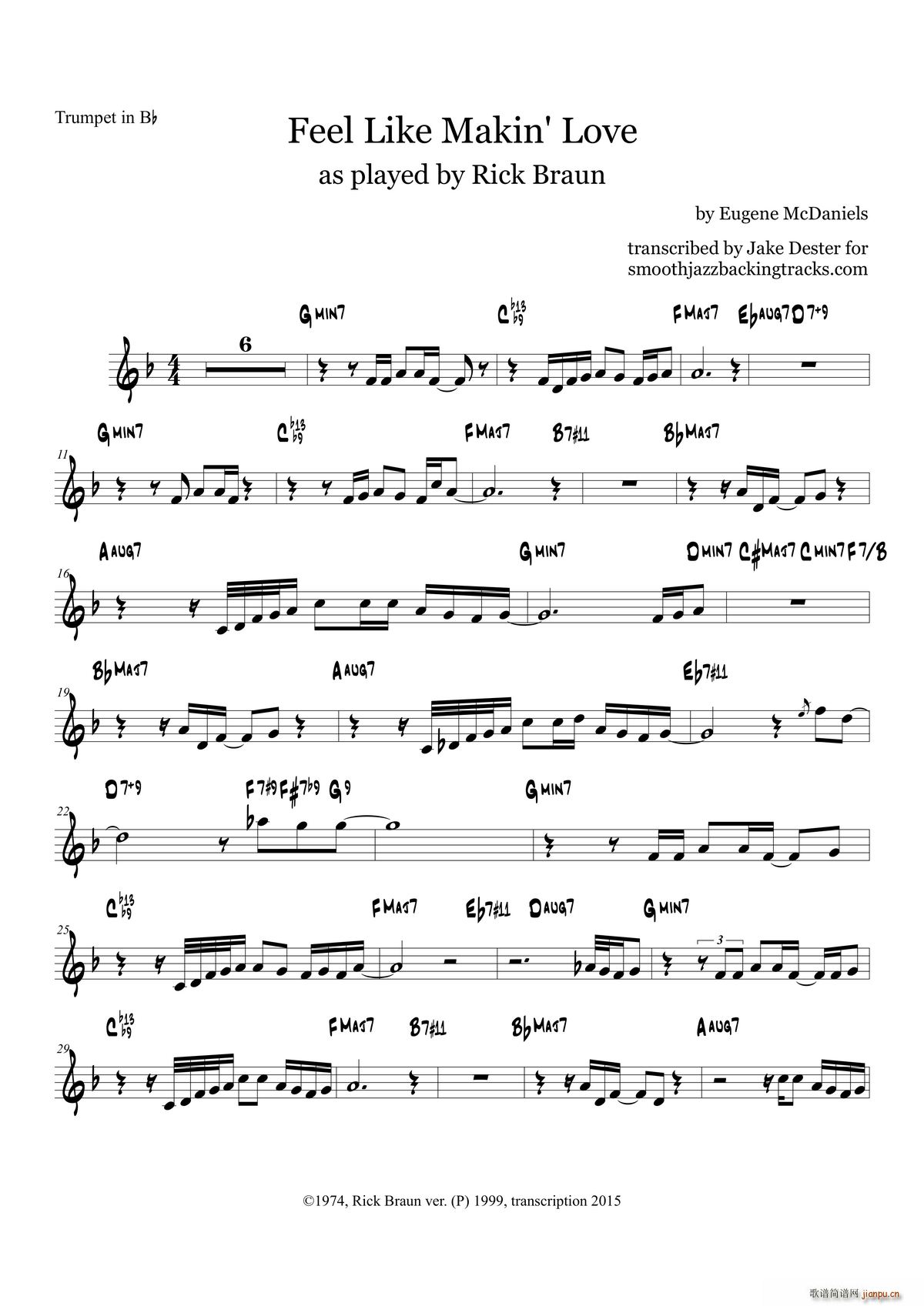 Feel Like Makin Love Trumpet in Bb(ʮּ)1