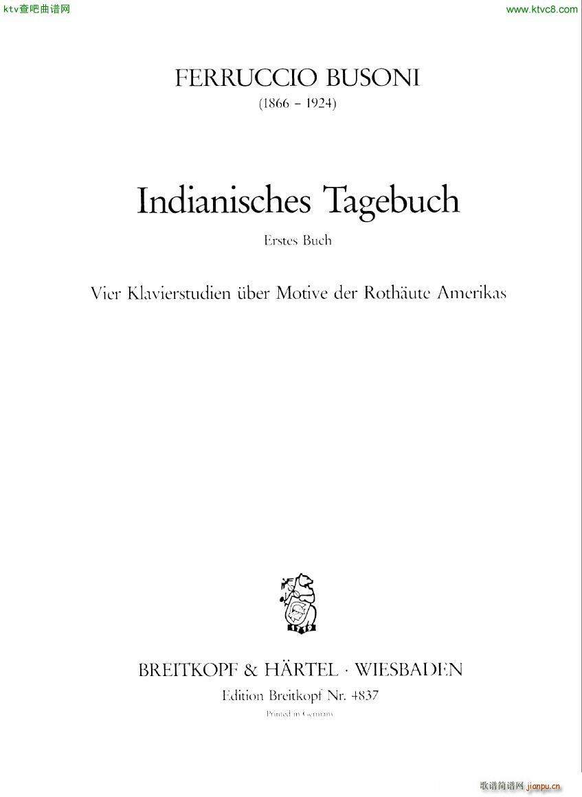 Busoni Indianisches Tagebuch 1()1