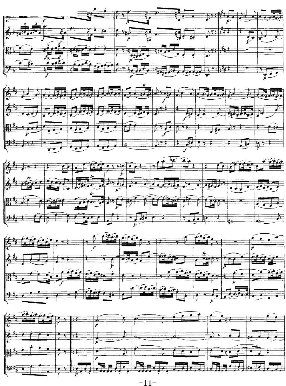 Mozart Quartet No 18 in A Major K 464()11