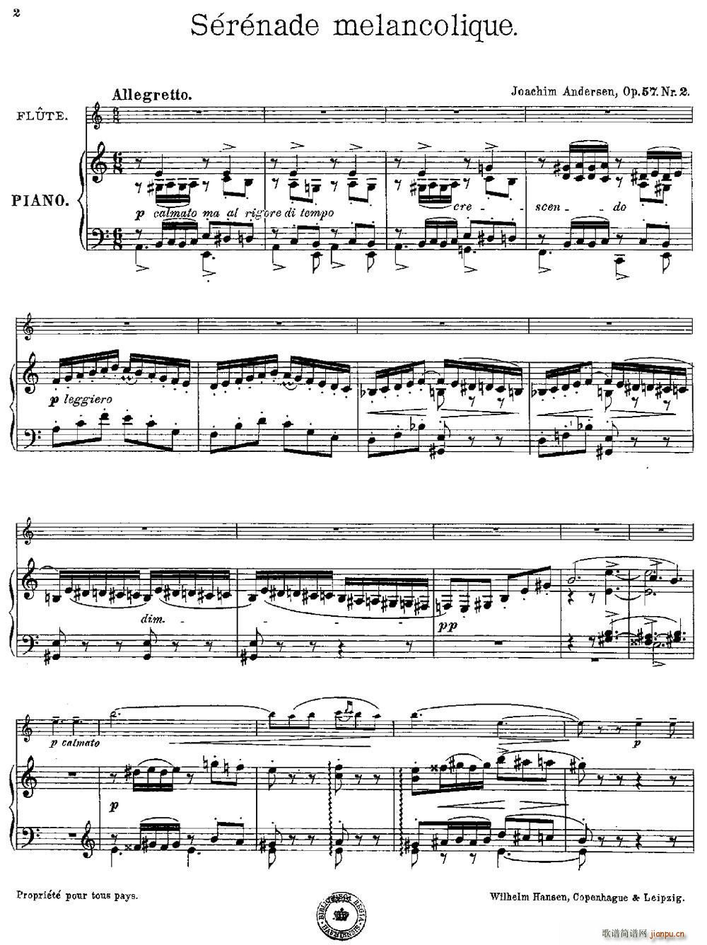 Serenade melancolique Op 57 No 2  ٰ()1