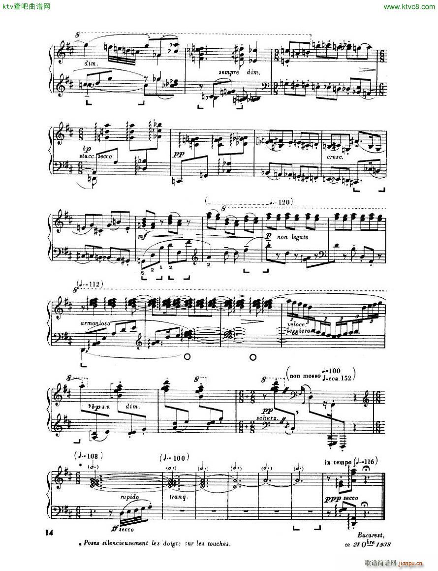 Enescu op 24 No 3 Piano sonata No 3()14