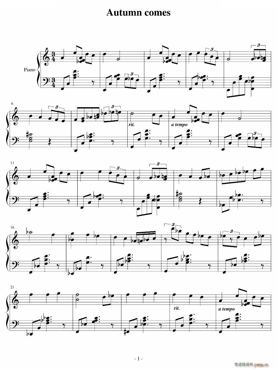 Autumn comes jazz waltz(ʮּ)1