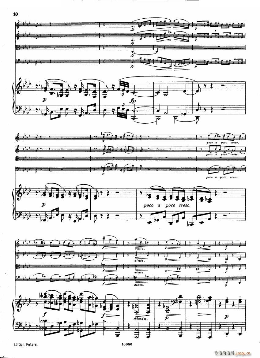 Brahms op 34 Piano Quintet f minor score һ()9