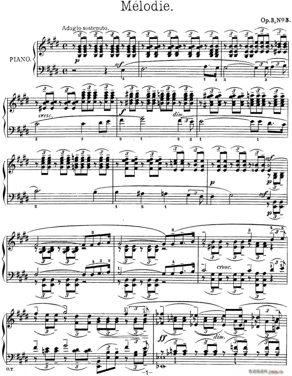 ŵ СƷ Op 3 No 3  E()1