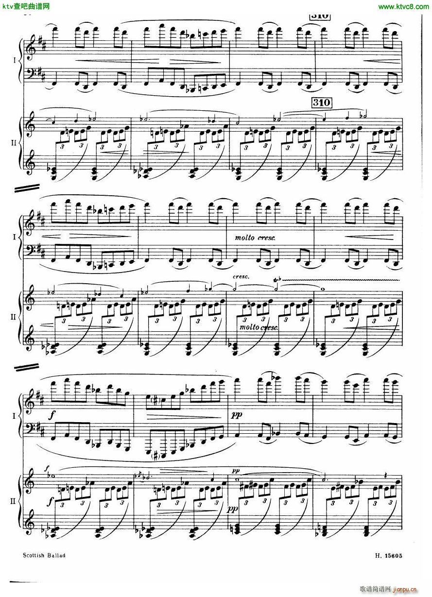Britten Scottish Ballad op 26 arr for 2 pianos()20