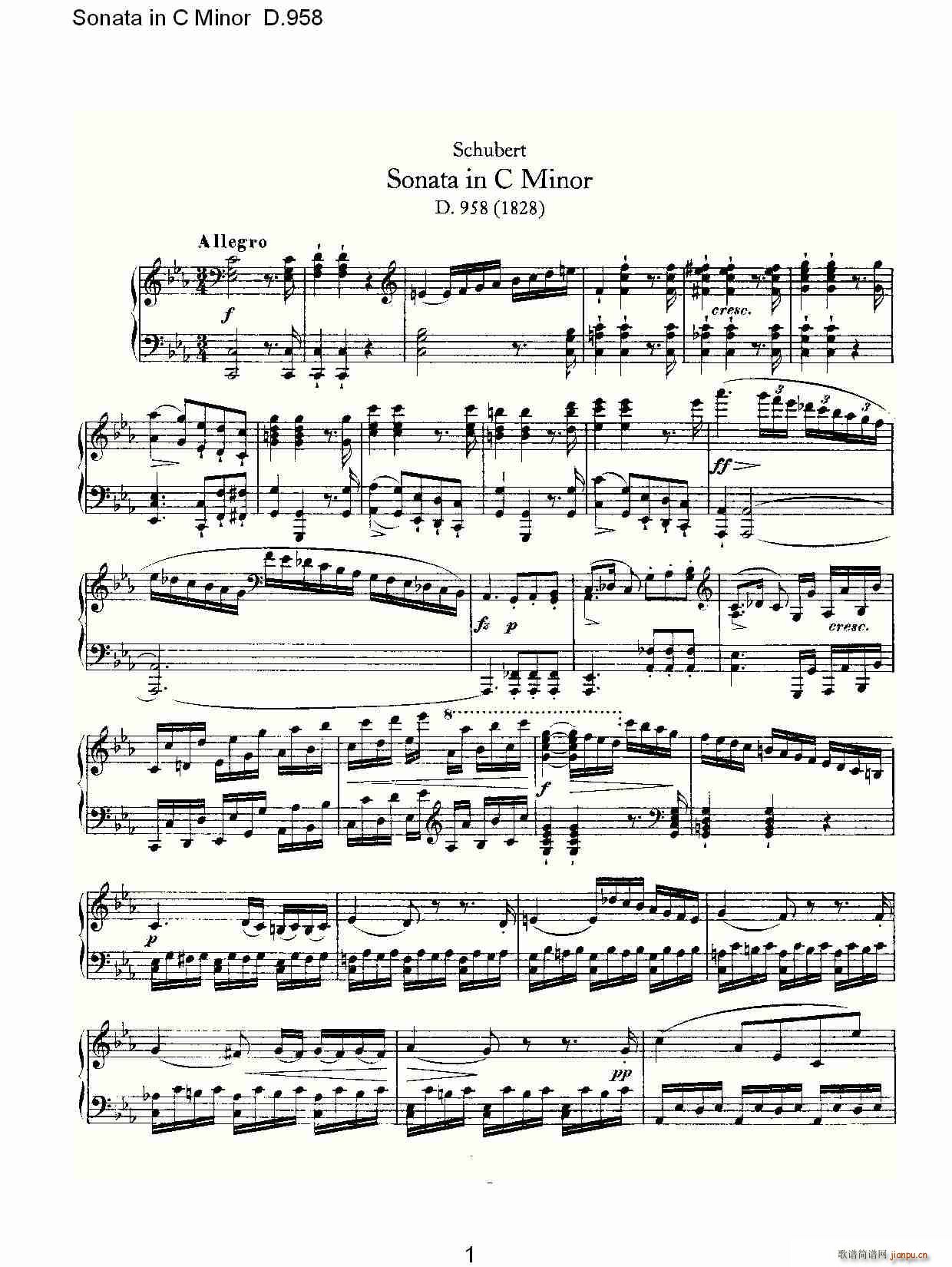 Sonata in C Minor D.958(ʮּ)1