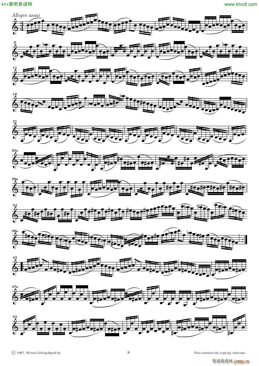 Bach JS BWV 1005 Sonata for Solo Violin in C()8