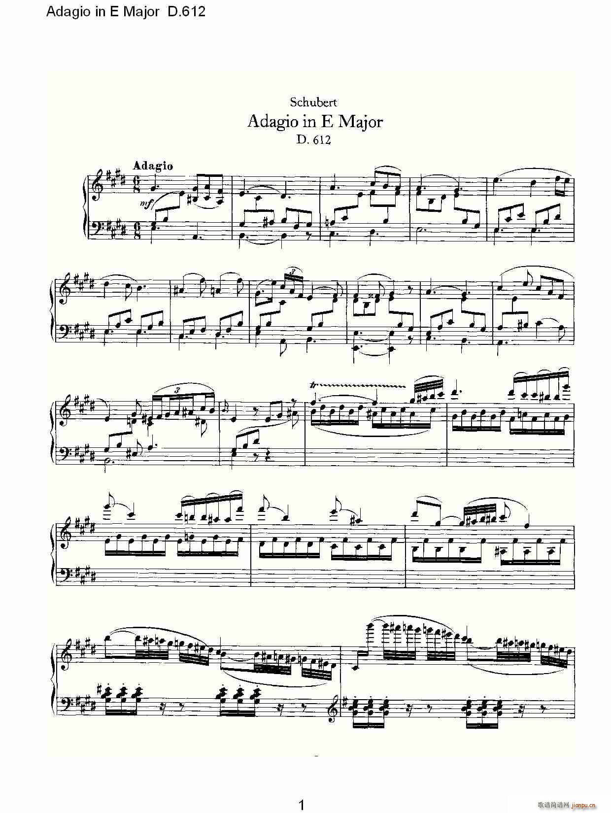 Adagio in E Major D.612(ʮּ)1