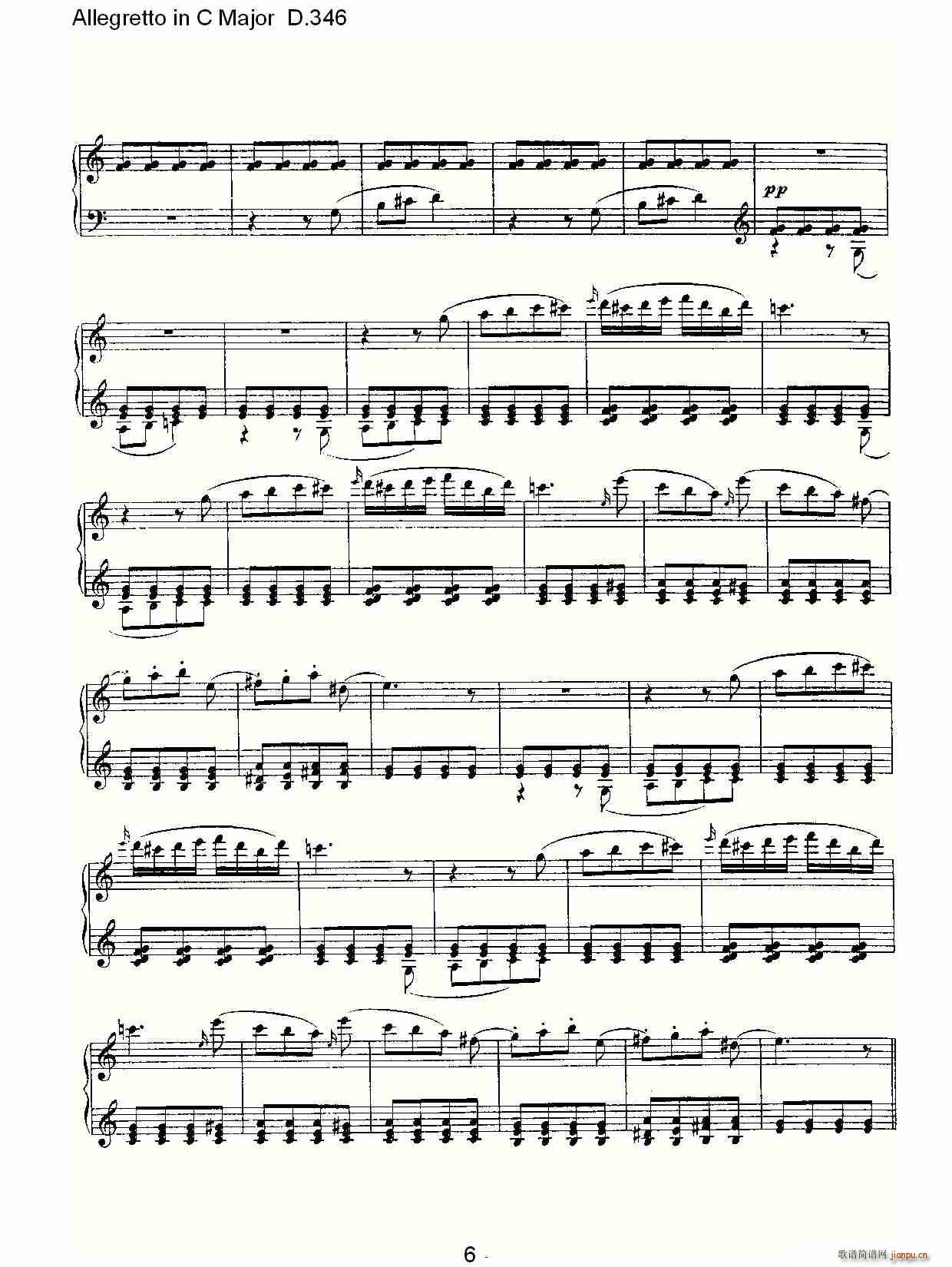 Allegretto in C Major D.346(ʮּ)6
