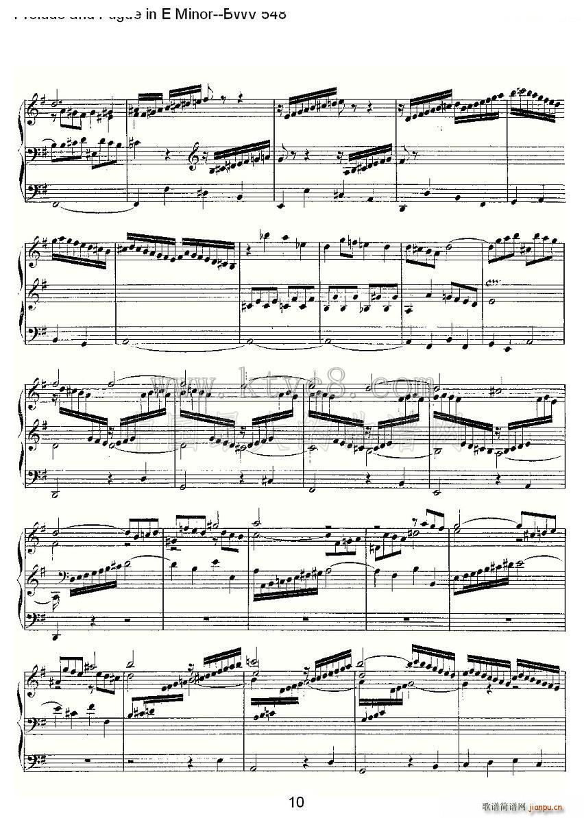 Prelude and Fugue in E Minor BWV 548 ܷ(ʮּ)10
