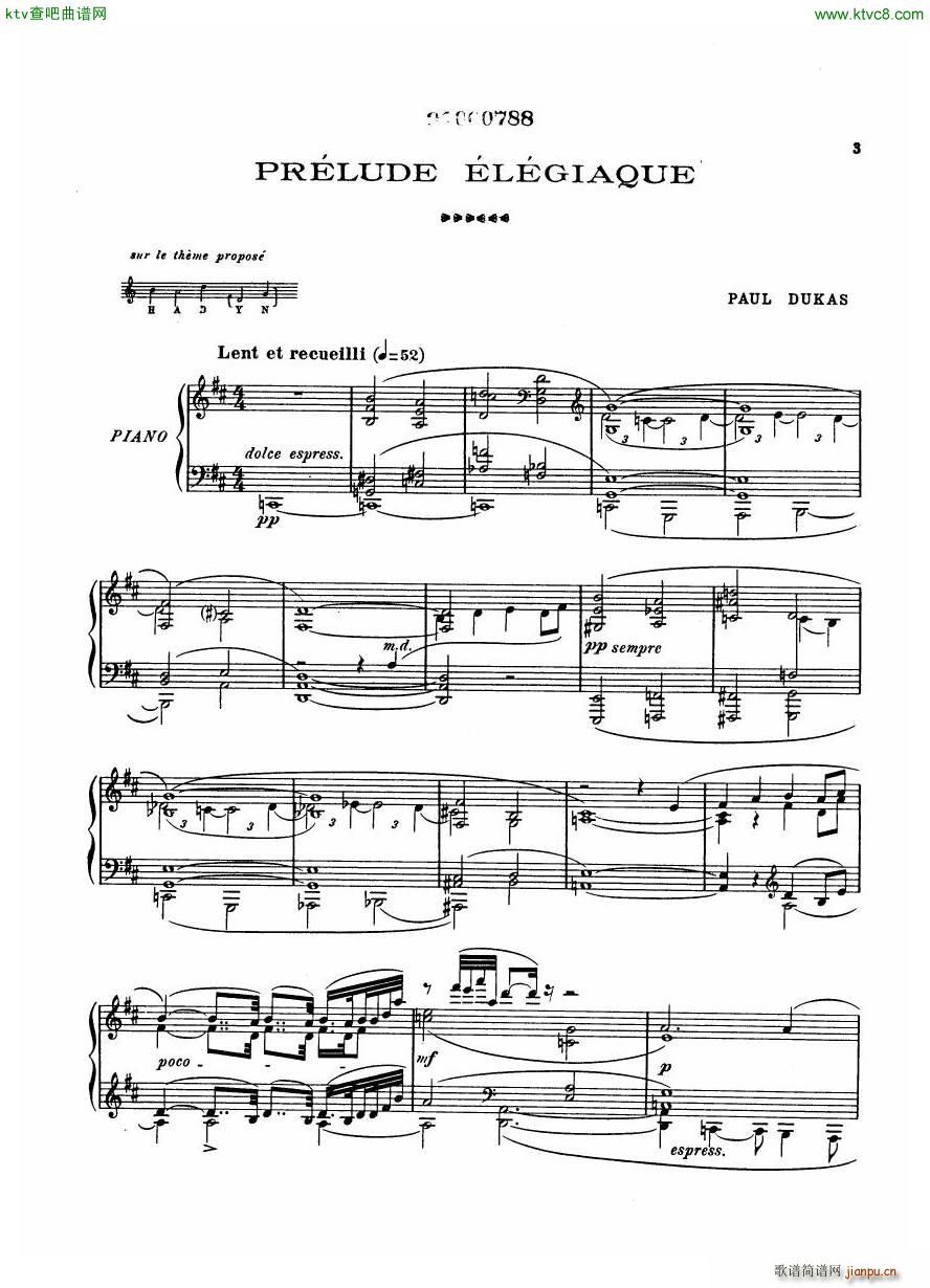 Dukas Prelude Elegiaque()1