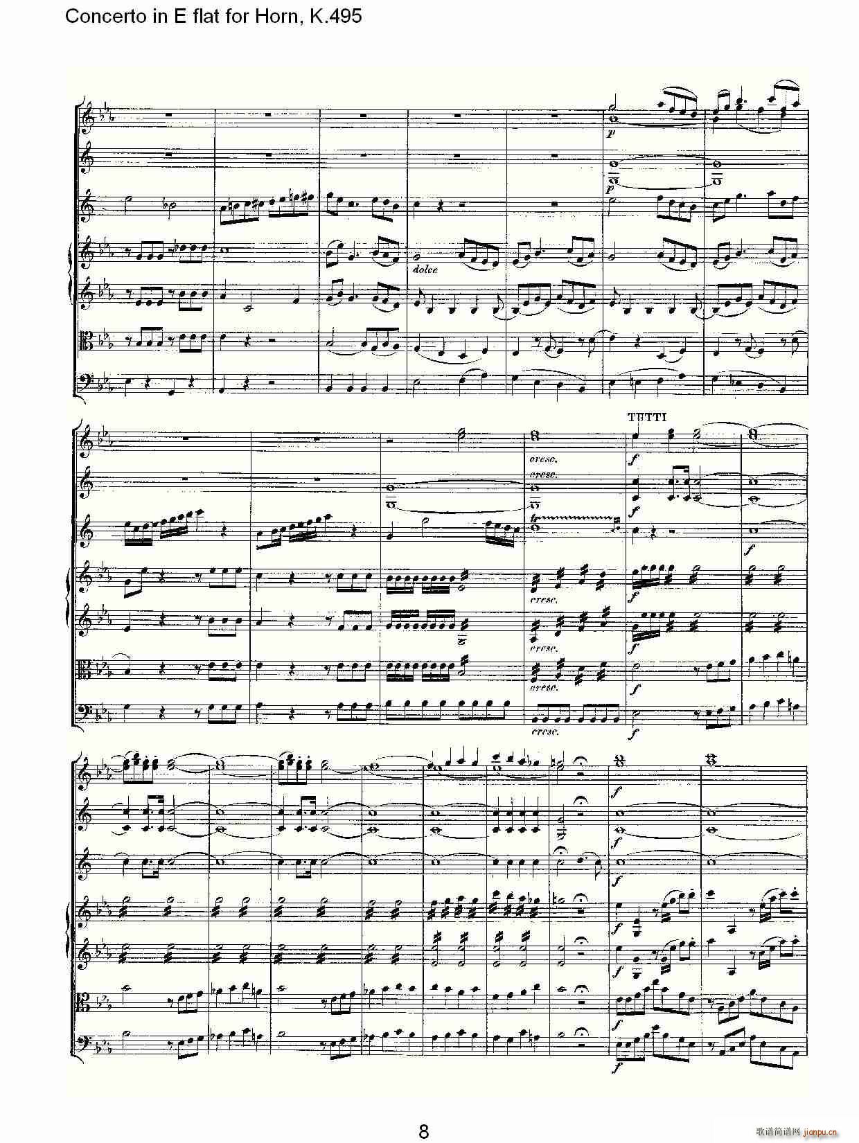 Concerto in E flat for Horn, K.495(ʮּ)8