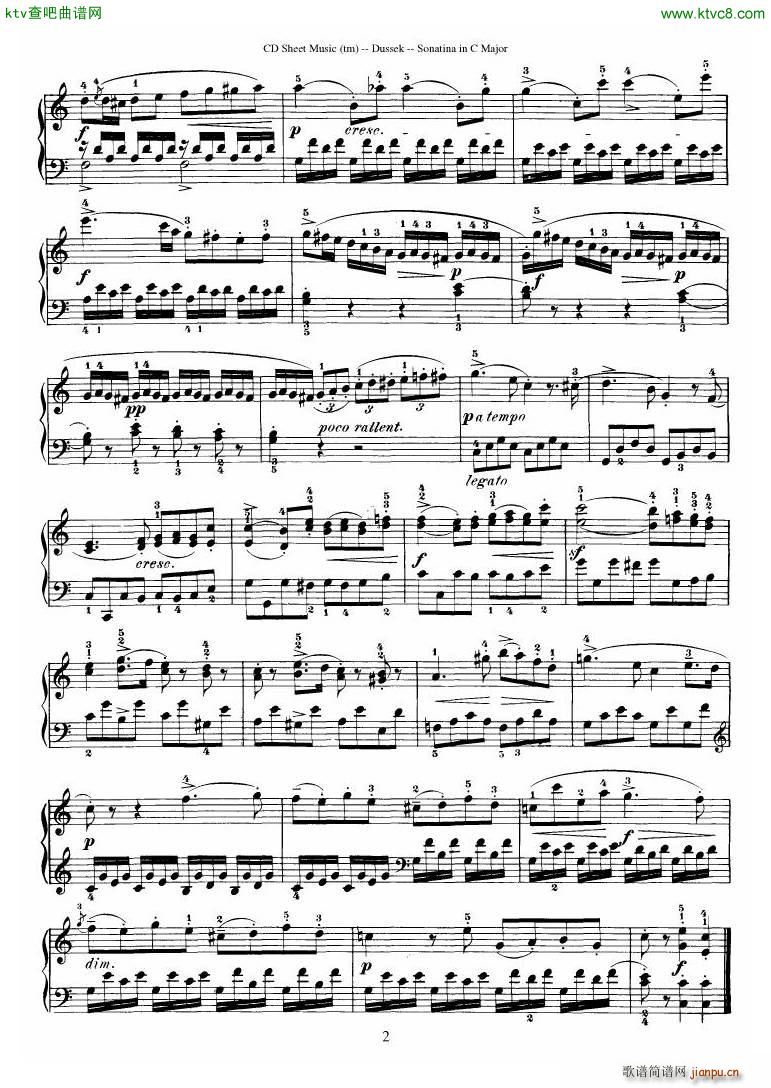 Dussek Sonatina in G Major()7