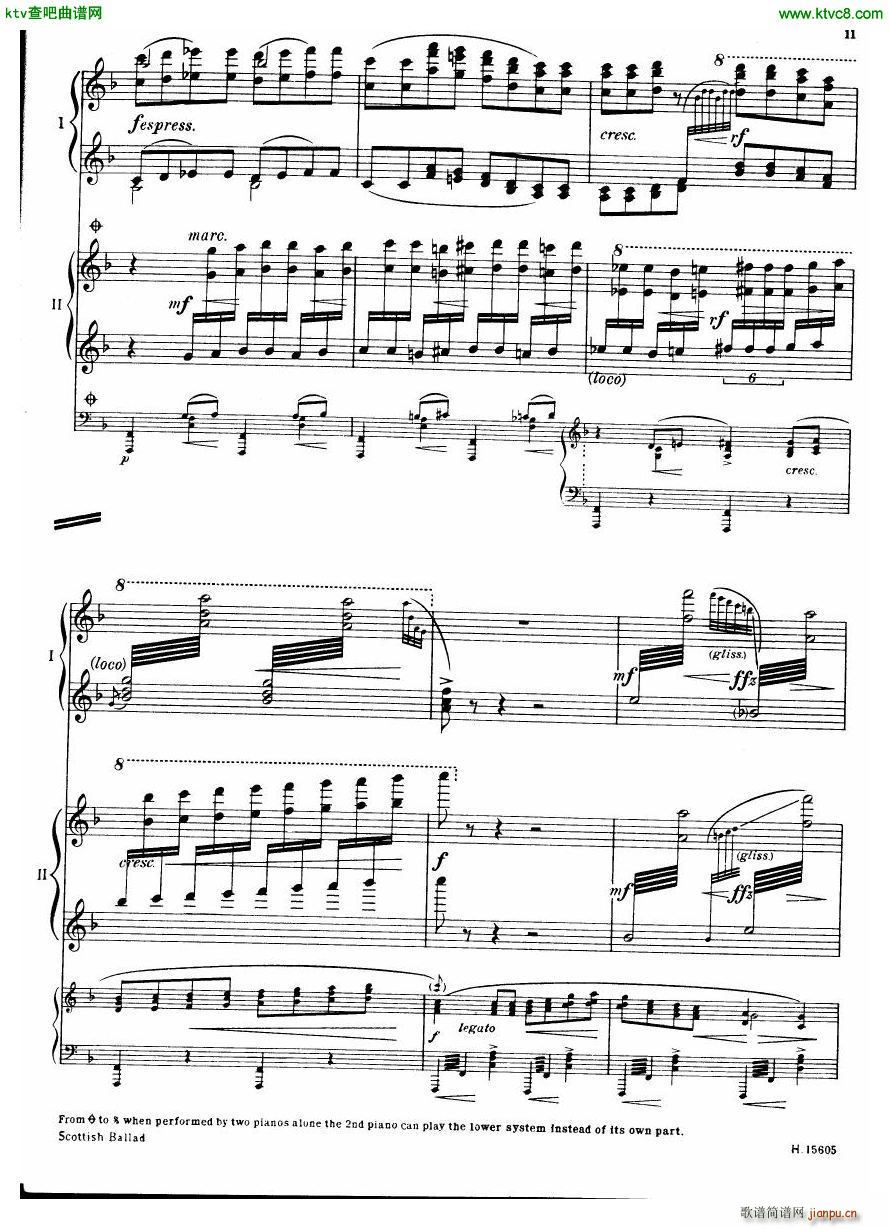 Britten Scottish Ballad op 26 arr for 2 pianos()12