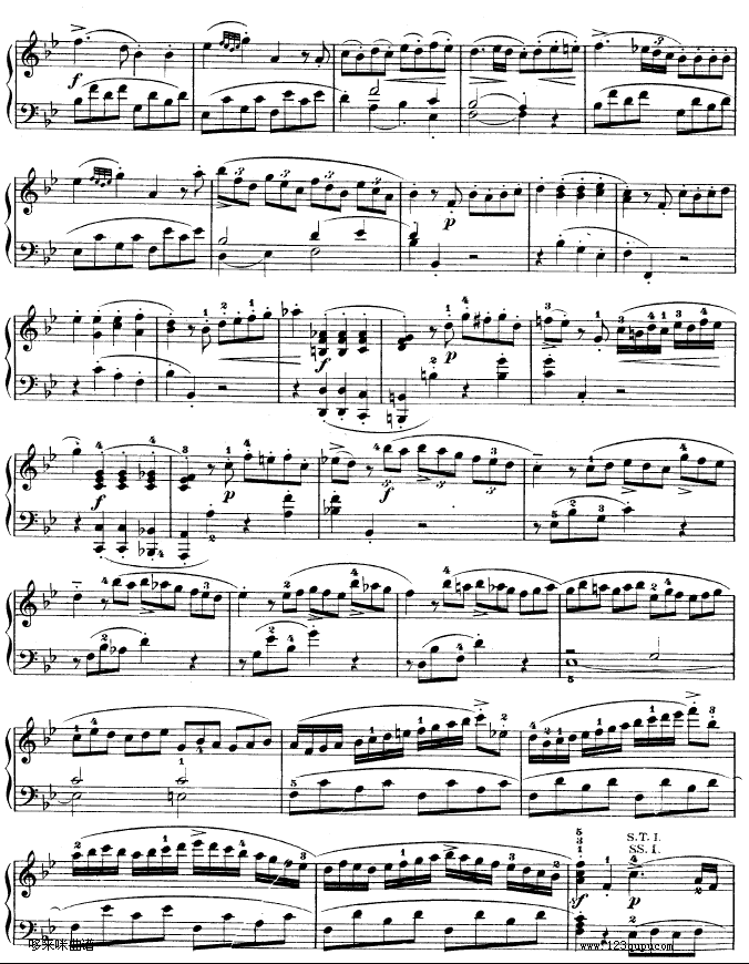 降B大调奏鸣曲kv333-莫扎特(钢琴谱)17