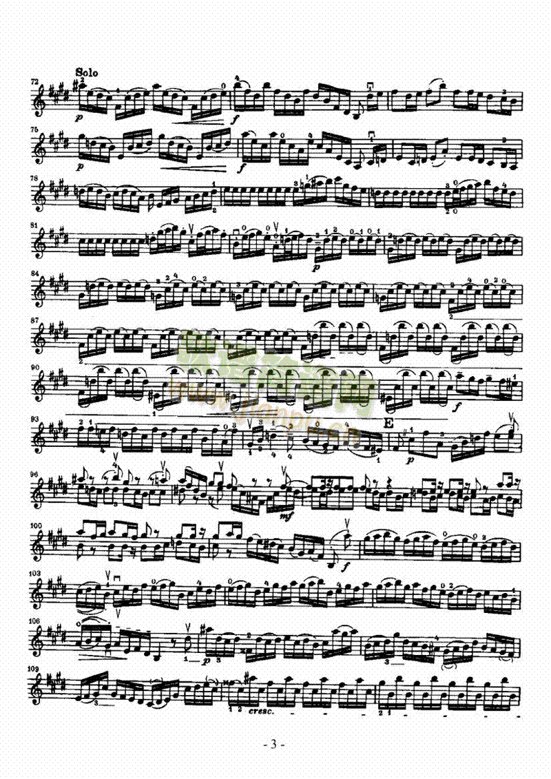E大调小提琴协奏曲―独奏弦乐类小提琴(其他乐谱)3