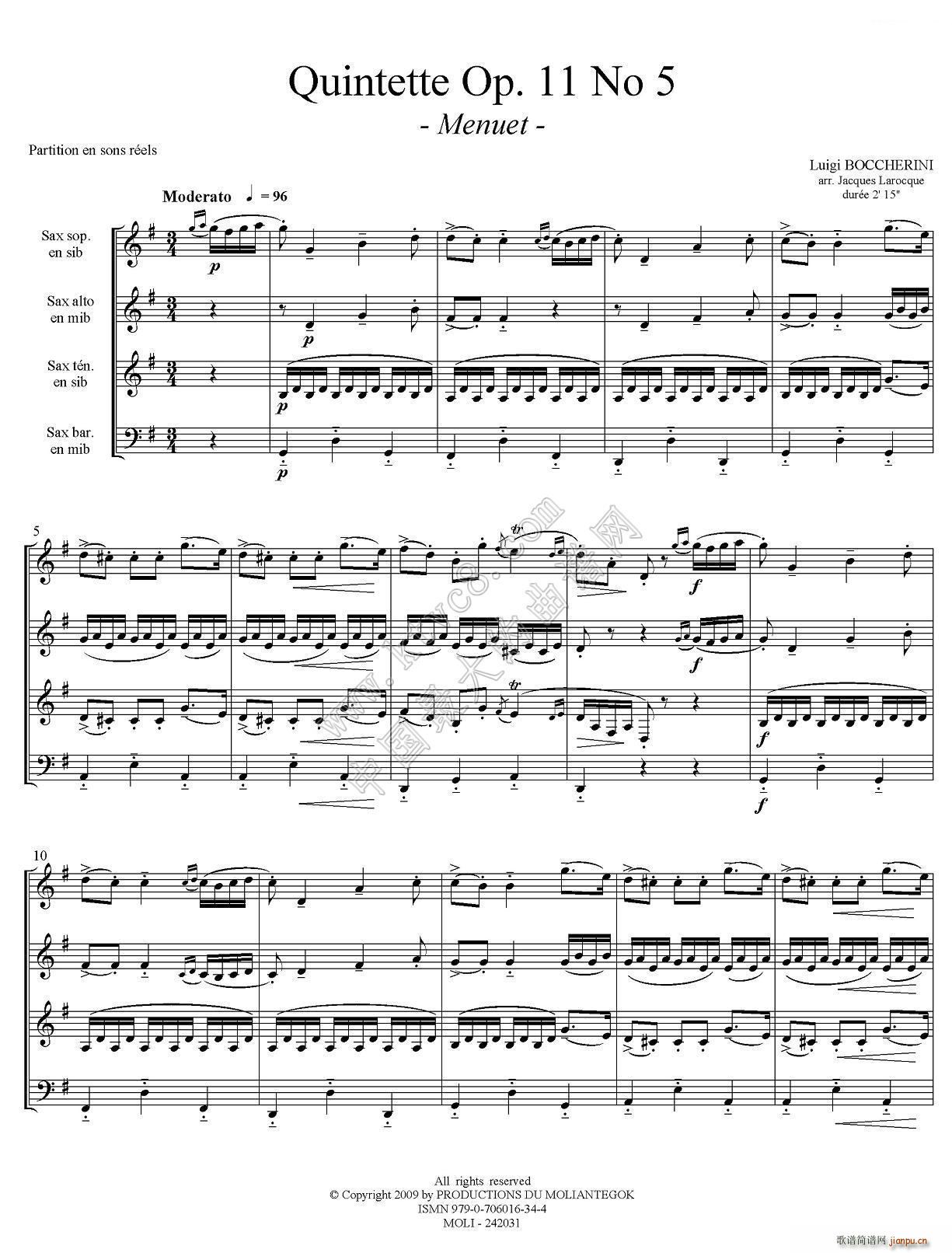 Quintette Op 11 No 5 ()1