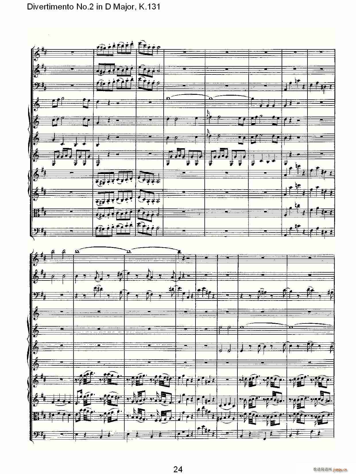 Divertimento No.2 in D Major, K.131(ʮּ)25