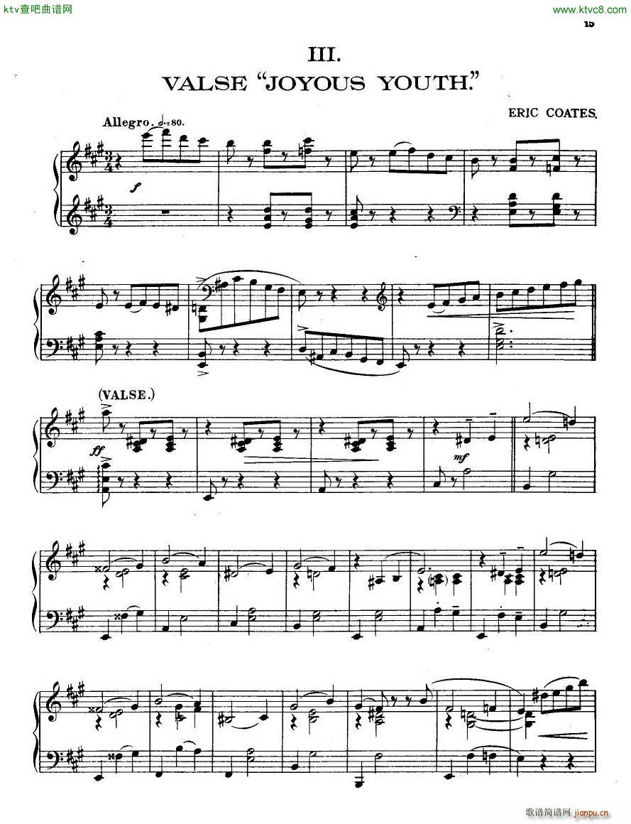 Coates Joyous Youth Piano Suite()15